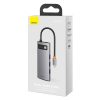 Baseus Metal Gleam Series 6 az 1-ben hub, USB-C - 3x USB 3.0 + HDMI + USB-C PD + Ethernet RJ45