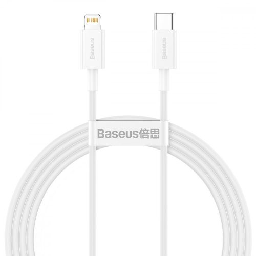 USB-C kábel a Lightning Baseus Superior sorozathoz, 20 W, PD, 1,5 m (fehér)