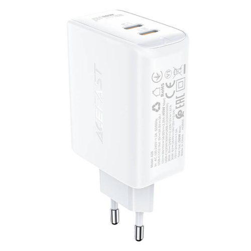 Wall charger Acefast A29 PD50W GAN, 2x USB, 50W (white)