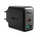 Wall Charger Acefast A5 PD32W, USB + USB-C (black)