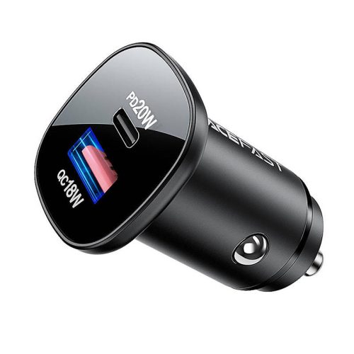 Car Charger Acefast B1 mini 38W, USB + USB-C (black)