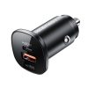 Car Charger Acefast B1 mini 38W, USB + USB-C (black)