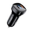 Car Charger Acefast B4, 66W, USB-C + USB, with display (black)