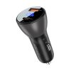 Car Charger Acefast B6 63W, USB + USB-C, with display (black)