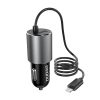 Dudao R5ProL car charger 1x USB, 3.4A + Lightning cable (gray)