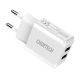 Power charger Choetech C0030, 2A, 2x USB (white)