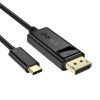 USB-C to Display Port cable Choetech XCP-1801BK, unidirectional, 4K, 1.8m (black)