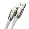 Baseus Glimmer USB-C - Lightning töltőkábel, 2.4A, 2m (fehér)