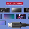 USB-Mikro USB-kábel UGREEN QC 3.0 2,4A 2m (fehér)