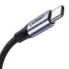 USB-USB-C QC3.0 UGREEN kábel 0,25 m alumínium csatlakozóval (fekete)