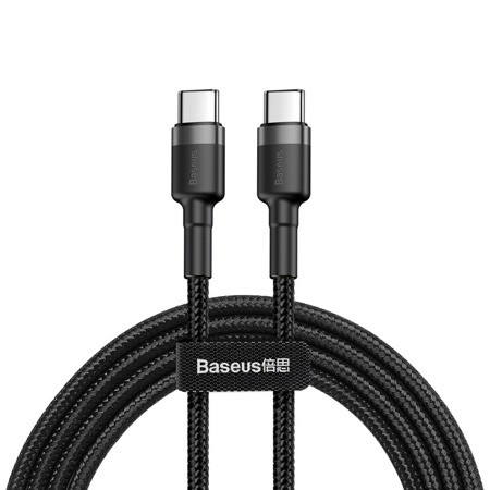 Baseus Cafule PD 2.0 QC 3.0 60 W USB-C  USB-C PD kábel 1 m (fekete-szürke)