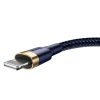 USB Lightning Baseus Cafule 1,5A 2 m-es kábel (arany-sötétkék)