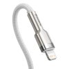 USB-C kábel a Lightning Baseus Cafule-hez, PD, 20 W, 1 m (fehér)