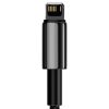 USB-kábel a Lightning Baseus Tungsten Gold-hoz, 2,4A, 1 m (fekete)