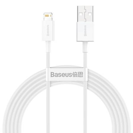 USB-kábel a Lightning Baseus Superior sorozathoz, 2,4A, 2m (fehér)