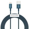 USB-kábel a Lightning Baseus Superior sorozathoz, 2,4 A, 2 m (kék)