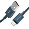 USB-kábel a Lightning Baseus Superior sorozathoz, 2,4 A, 2 m (kék)