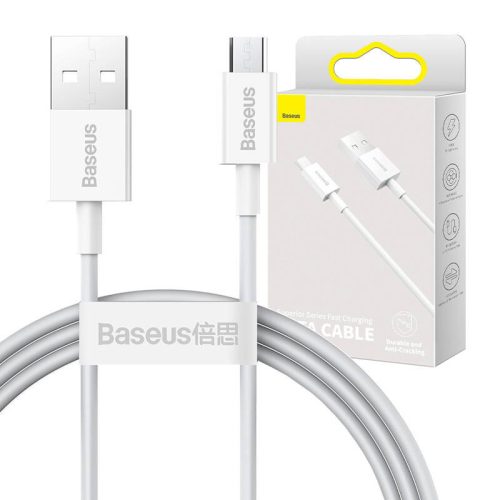 Baseus Superior sorozatú USB-Micro USB kábel, 2A, 1m (fehér)