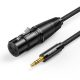 UGREEN AV182 XLR kábel 3,5 mm-es AUX csatlakozóhoz 1 m (fekete)