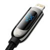 USB-C-Lightning Baseus kijelzőkábel, PD, 20 W, 2 m (fekete)