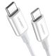 UGREEN US264 Type C to Type C Cable, 60W, 1.5m (white)