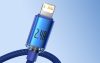 USB-kábel a Lightning Baseus Crystal Shine, 2,4A, 2m (kék)