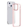 Baseus Crystal átlátszó tok iPhone 13 készülékhez (rózsaszín)
