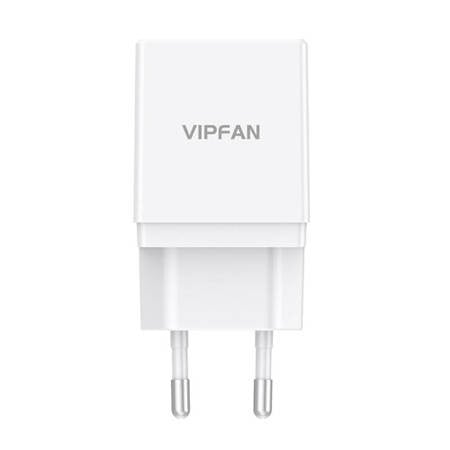 Vipfan E02 fali töltő, 2x USB, 2.1A (fehér)