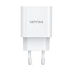 Vipfan E04 hálózati töltő, USB-C, 20W, QC 3.0 (fehér)