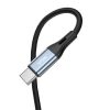 Vipfan L06 USB-C és mini jack 3,5 mm-es AUX kábel, 1m (szürke)