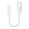 Vipfan L08 USB-C és mini jack 3.5mm AUX kábel, 10cm (fehér)