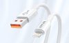 USB és Lightning kábel Vipfan X17, 6A, 1.2m (fehér)