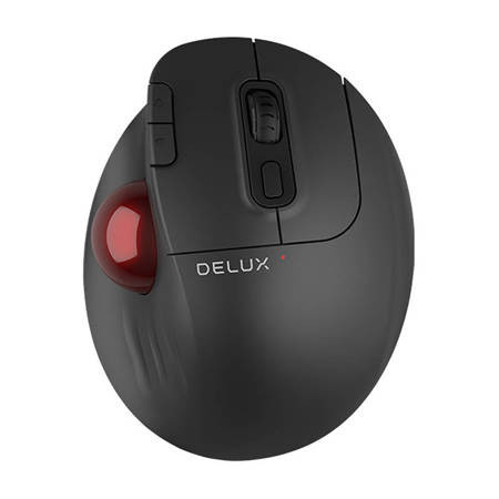 Wireless Ergonomic Mouse Delux MT1 DB BT+2.4G (black)