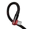 Baseus Elbow USB to USB-C 100W 2m angled cable (black-red)