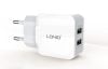 Wall charger LDNIO A2202, 2x USB, 12W (white)