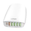 Wall charger LDNIO A6573C, 5x USB, 65W, 1.5m (white)