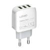 Wall charger LDNIO A3312, 3x USB, 17W (white)