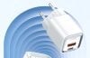 Wall charger LDNIO A2318C, USB + USB-C, PD + QC 3.0, 20W (white)