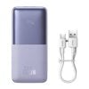 Baseus Bipow Pro Powerbank, 10000mAh, 2xUSB, USB-C, 22.5W (lila)