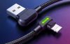 Mcdodo CA-4671 LED Angle USB Lightning Cable, 1.2m (Black)