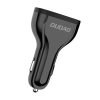 Car charger Dudao R7S 3x USB, QC 3.0, 18W (black)