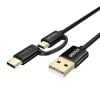 2in1 USB cable Choetech USB-C / Micro USB, (black)