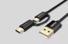 2in1 USB cable Choetech USB-C / Micro USB, (black)