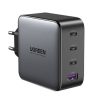 Ładowarka sieciowa UGREEN CD226, 3x USB-C, 1x USB-A, GaN, PD3.0, QC4+, 100W, Kabel 1.5m (szary)