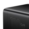 Baseus GaN3 Pro Töltő / elosztó, 2xUSB + 2xUSB-C + AC, 100W (fekete)