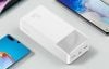 Baseus Bipow Powerbank, 30000mAh, 15W (fehér)