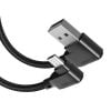 USB to Micro USB cable, Mcdodo CA-7530, angled, 1.2m (black)