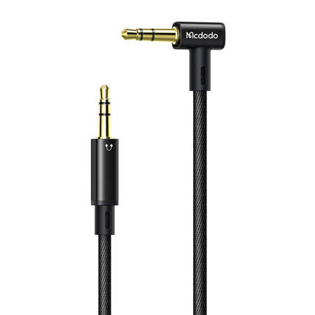 AUX mini jack 3.5mm cable Mcdodo CA-7590, angled, 1.2m (black)