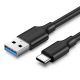 Niklowany kabel USB-C 3.0 UGREEN 1m czarny