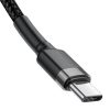 Baseus Cafule PD 2.0 USB-C ? USB-C PD 2.0, QC 3.0 kábel, 60 W, 2 m (fekete-szürke)